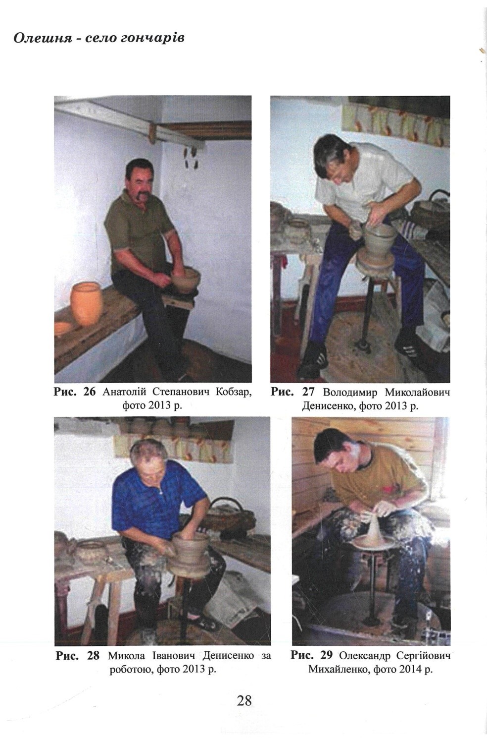 Фото з книги Зайченко В. В. Олешня – село гончарів / В. В. Зайченко. – Київ : Філюк О., 2017. – С. 28.